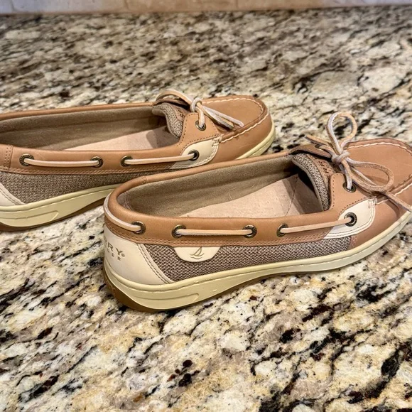 Sperry Tan and Cream Flats - Picture 2 of 7
